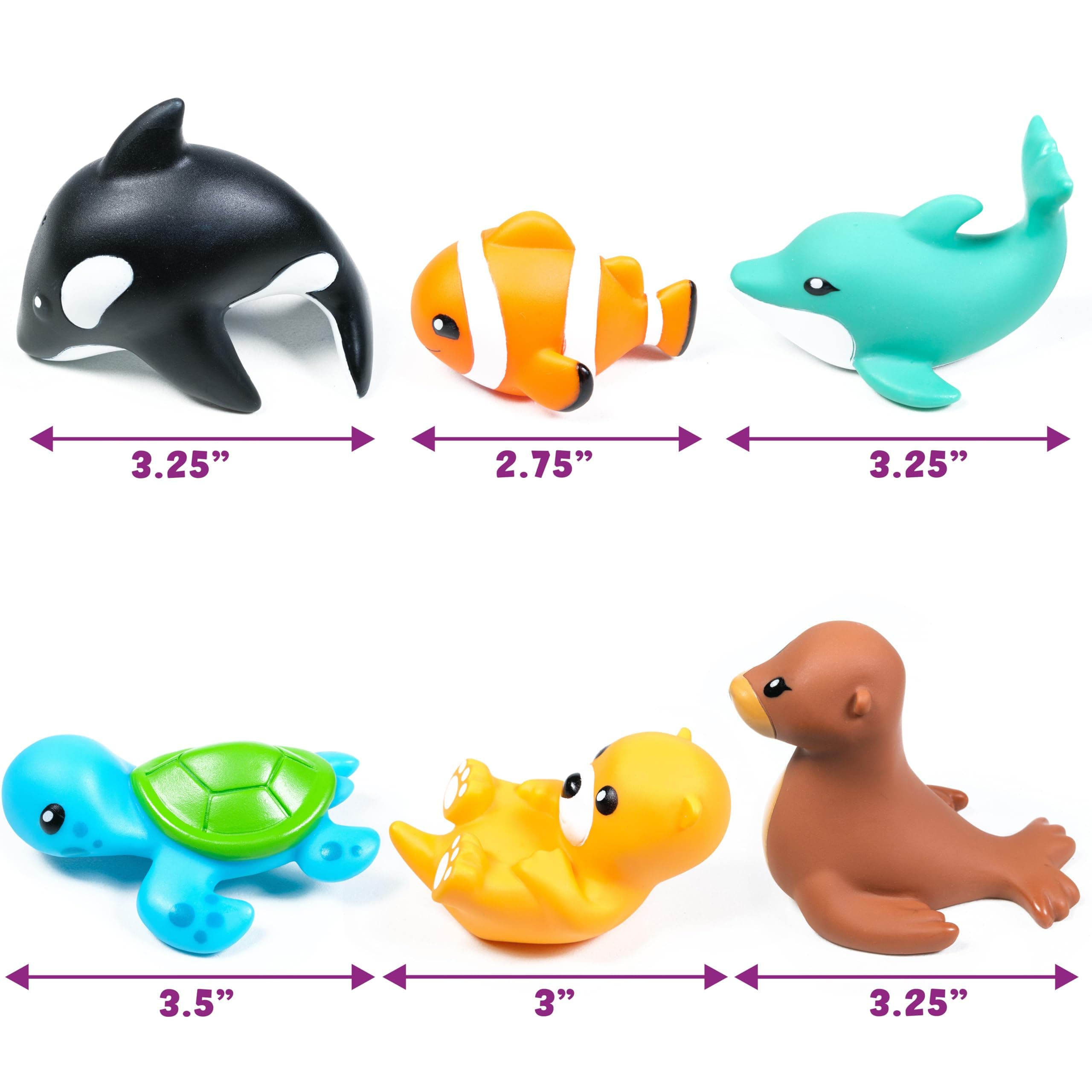Buntes Meerestier-Badespielzeug-Set