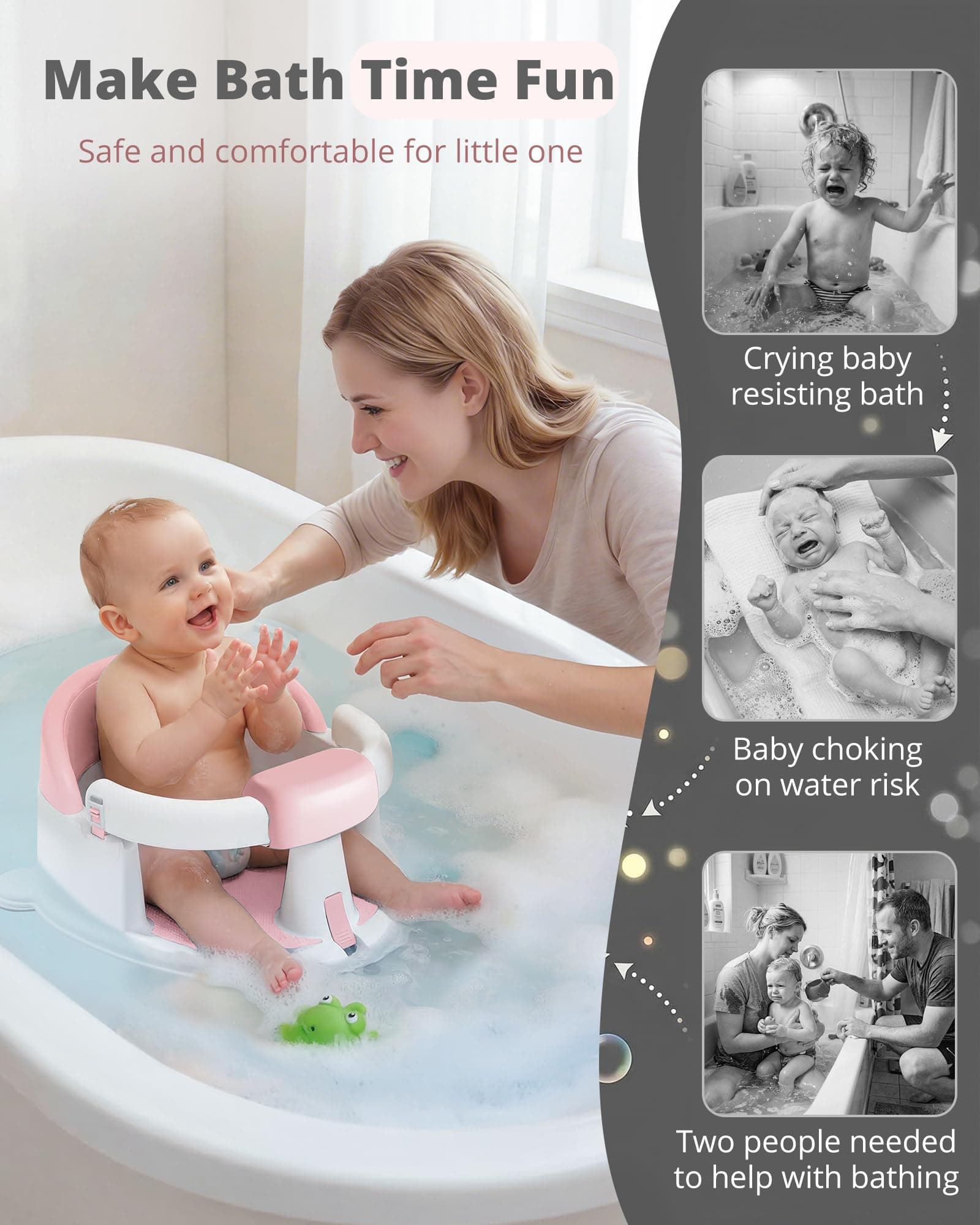 Sedile da bagno 360° con ventose