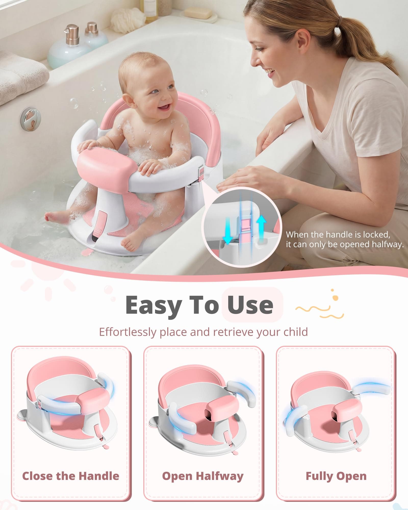 Sedile da bagno 360° con ventose