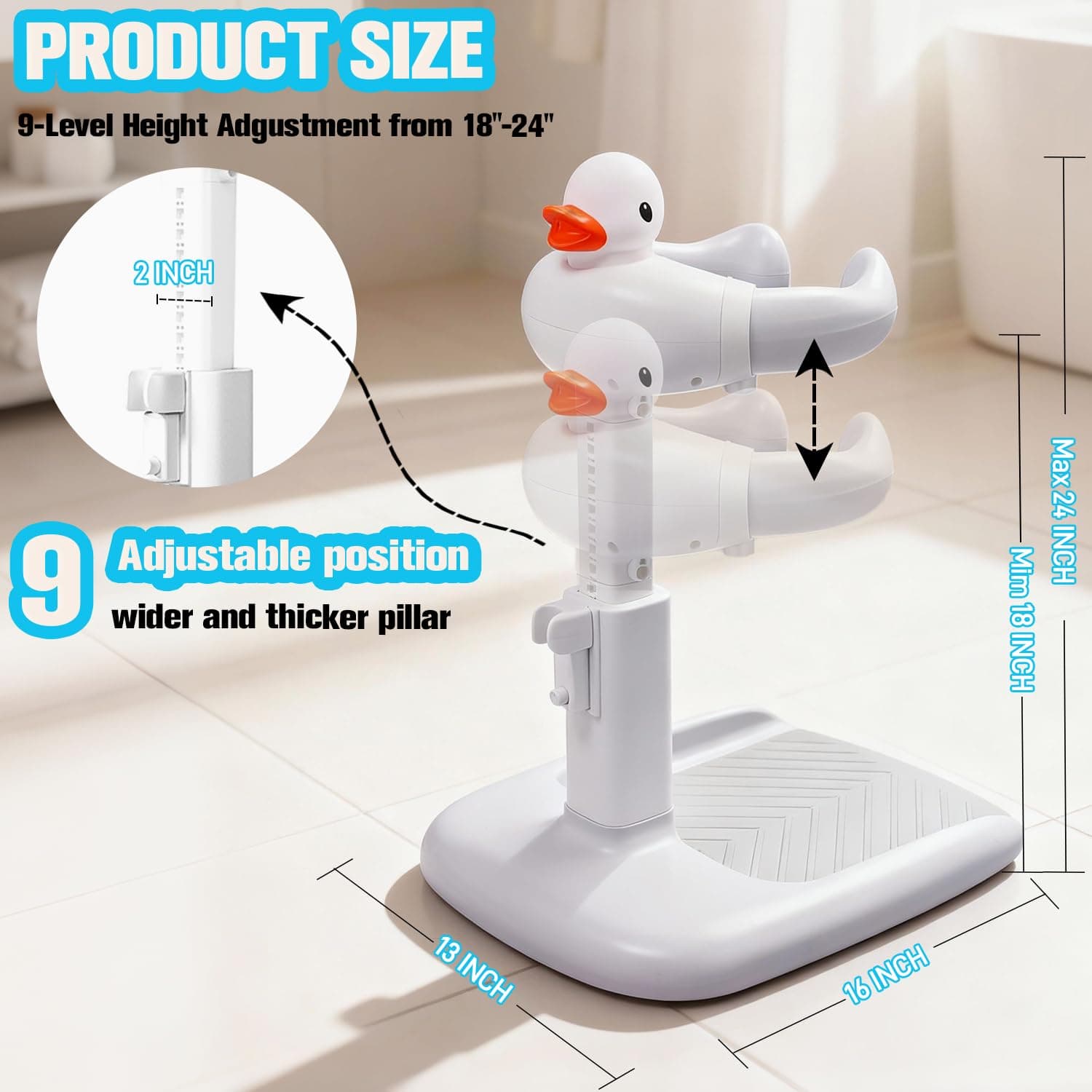 Duck Adjustable Baby Shower Assistance Stand