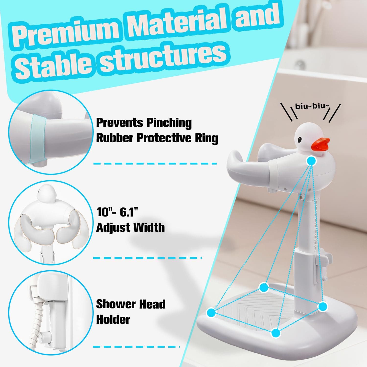 Duck Adjustable Baby Shower Assistance Stand