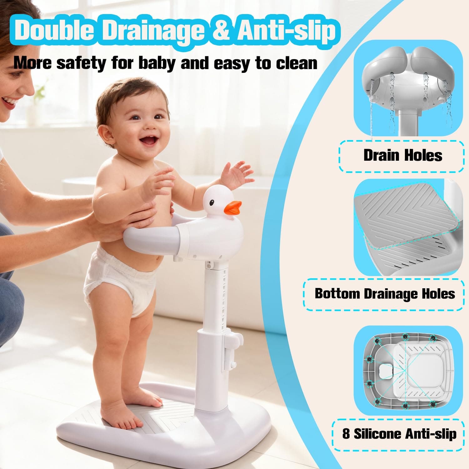Duck Adjustable Baby Shower Assistance Stand