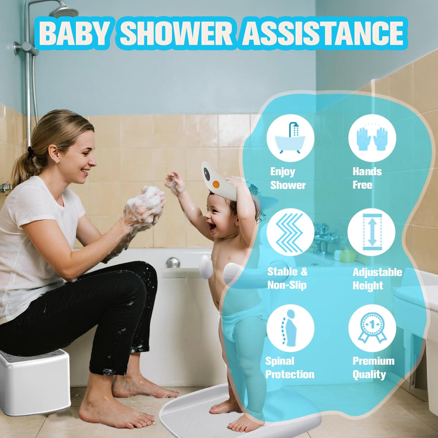 Duck Adjustable Baby Shower Assistance Stand