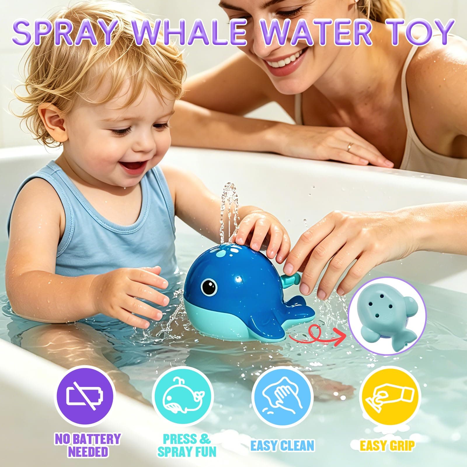 Set colorato di giochi da bagno con paletta