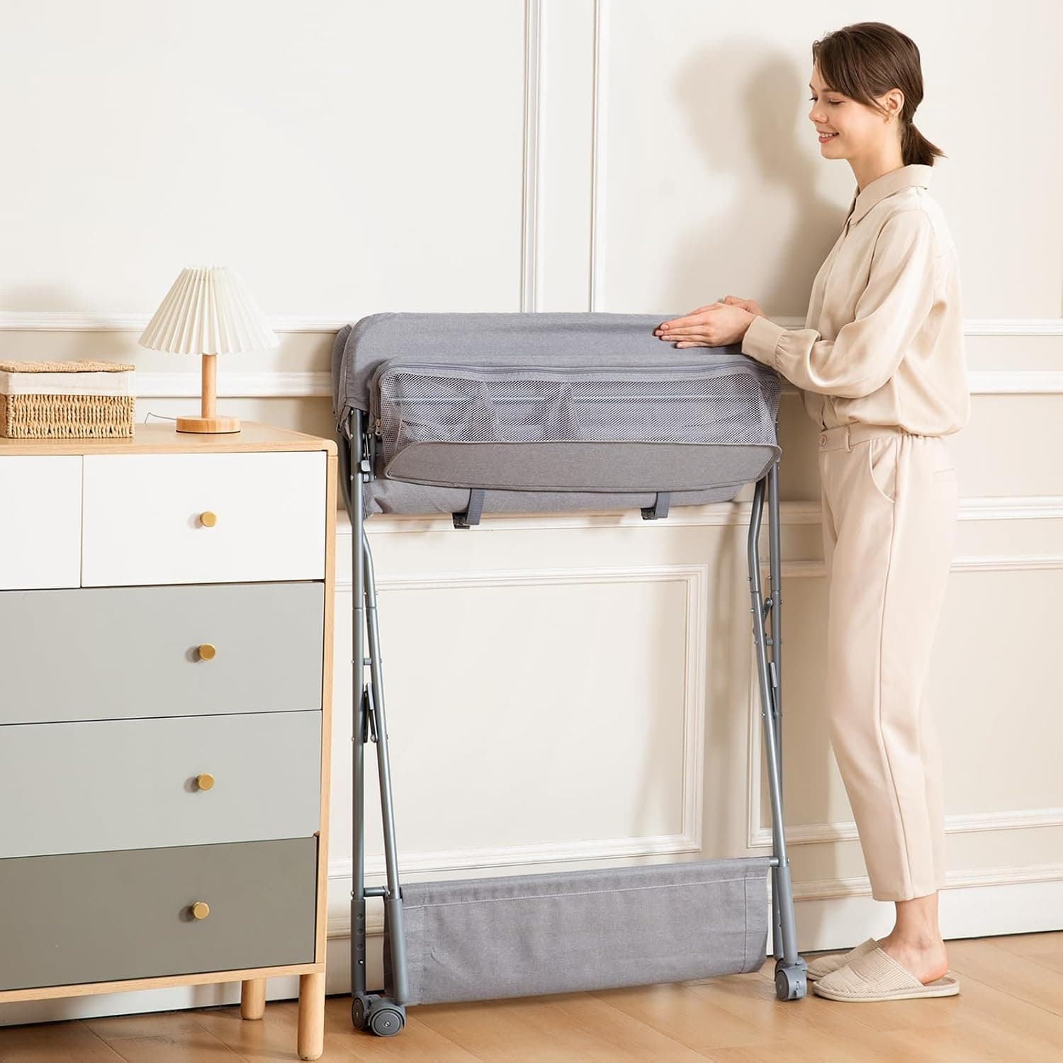 Adjustable Baby Changing Table, Light Grey