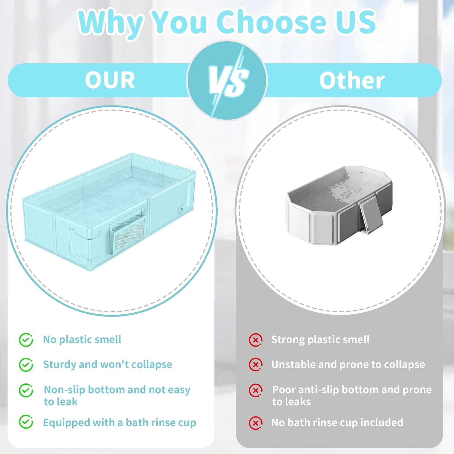 Foldable Baby Bathtub with Rinse Cup